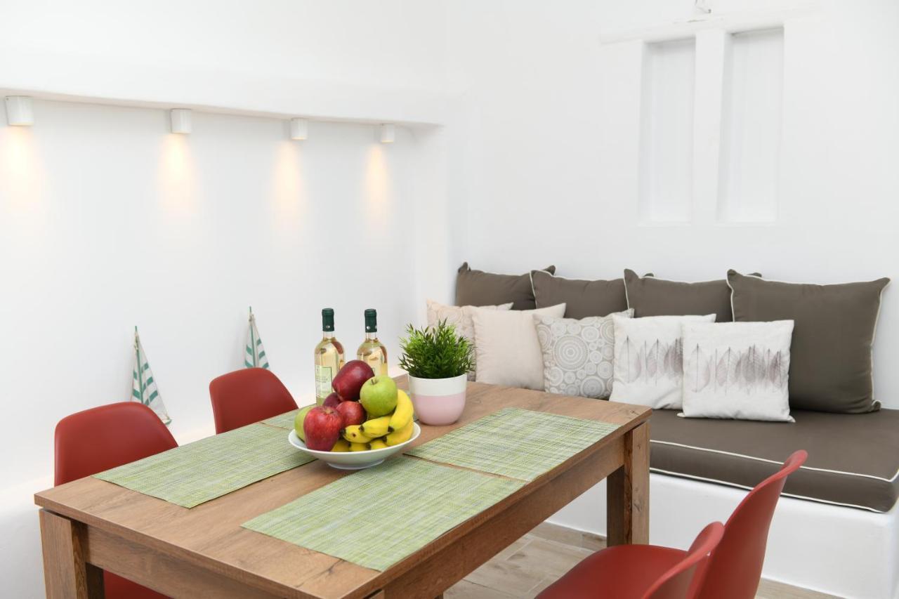 Superior Beachfront Apartment 1 With View To The Aegean Sea Panormos  Eksteriør billede