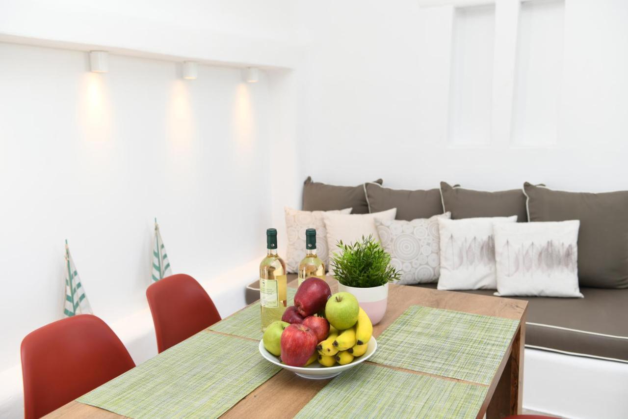 Superior Beachfront Apartment 1 With View To The Aegean Sea Panormos  Eksteriør billede